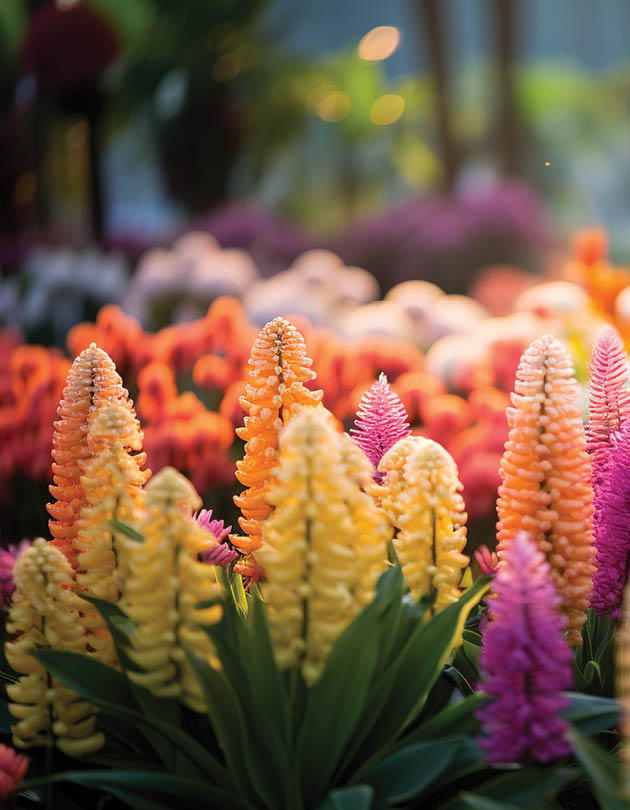many beautiful flowers at the flower festival in thailand