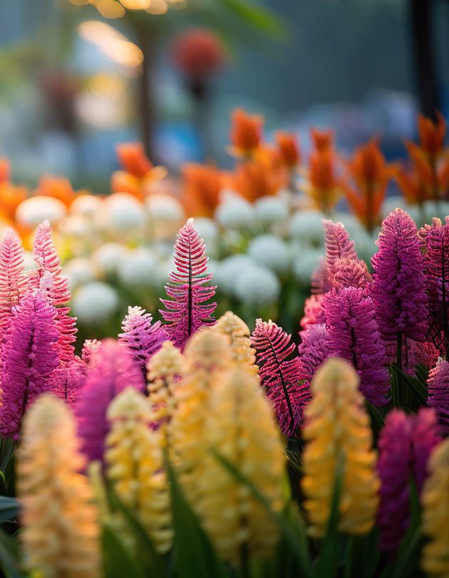 many beautiful flowers at the flower festival in thailand